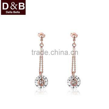 HYE43121 High quality fashion crystal rose gold of zircon earring