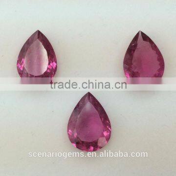 #14OMZZ Natural Pink Tourmaline Pear Cut Faceted Loose Gemstone Rubellite