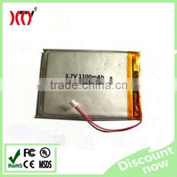 Lipo battery cell 354765 3.7V 1100mAh polymer lithium battery cell