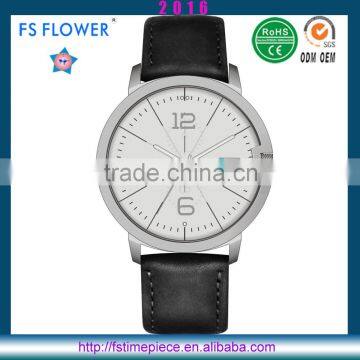 FS FLOWER - Men's Wrist Watches New Simple Fashion Casual Men's Watch Genuine Leather Strap China Supplier