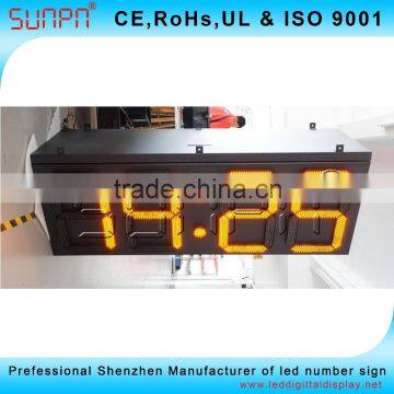 Thai Outdoor 7 Segment Led Digital Display Clock Sign 15" photo-5
