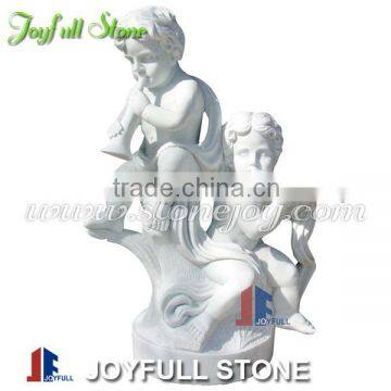 White Marble Child Statues, White Marble Cowboy, Antique Marble Statues