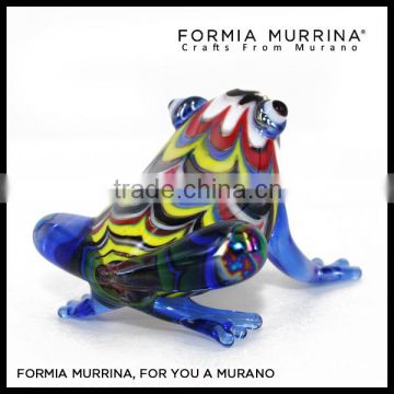 Colorful frog home decor art glass giftware for business