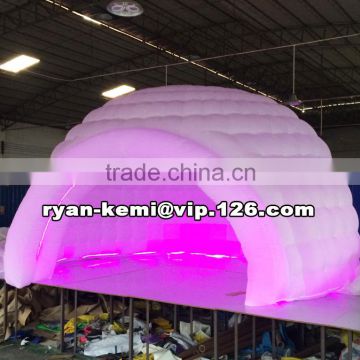 LED lighted inflatable igloo tent small inflatable dome tent inflatable party tent with LED