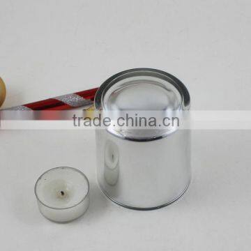 Simple glass candel holder with electroplated effect