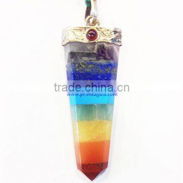 Chakra Bonded Flat Pendant | Wholesale Agate Jewellery Supplier