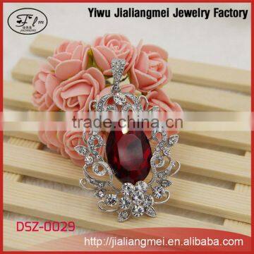 Factory Direct Teardrop Bridal Crystal Rhinestone Applique Flower Corsage