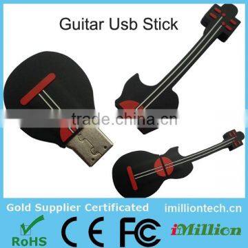 pvc guitar shape usb pen drive musical instrument usb 2.0 pen drive with customized logo