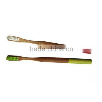 2016 Biodegradable Colourful Round Handle Wooden Bamboo Toothbrush photo-6
