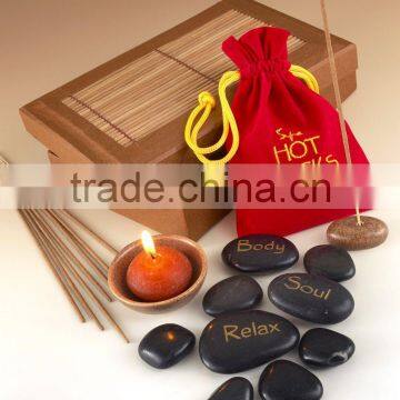 Hot Rocks Gift Set with Candle and Incense