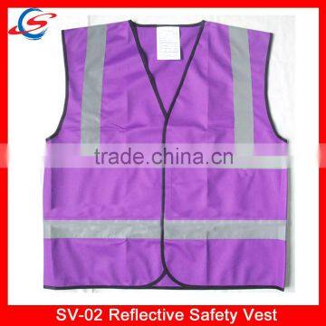 purple reflective safety vest