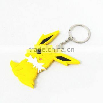 Cartoon Shaped Customized Wholesale Soft PVC 2d Keychain