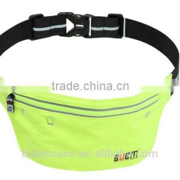 Light Green Fashionable BUBM Outdoor Sport Waist Bag Shenzhen Resilient Wholesale Waterproof and Breathable Running Waist Bags