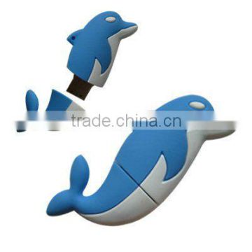 4GB Novelty Cartoon Lovely Blue Dolphin USB Flash Key Pen Drive Memory Stick Gift,free hot animal sex usb flash drive