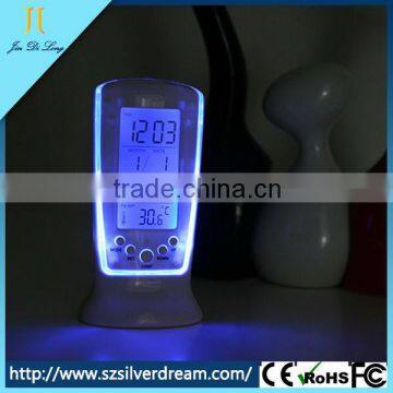 made in china Metal Alarm calender desktop led Clock