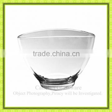 Transparent round giant glass bowl shaped glass flower vase for table centerpeice