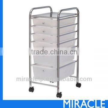 6 -PP White Plastic Storage Drawer Organizer