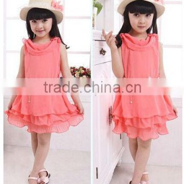 Children's wear, summer child party dress, chiffon skirt for girl, princess skirt with fashion belt