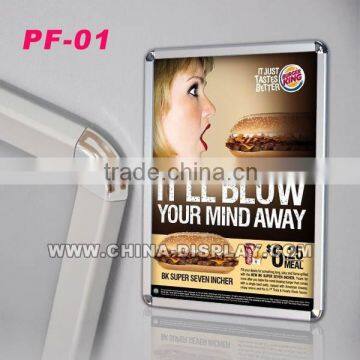Aluminum 25mm Snap Frame a4 Clip Poster Frame Wall Mounted White Snap Frame