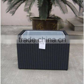 Outdoor rattan rectangular pots