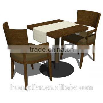 Good quality durable wooden restaurant furniture dining table and chair