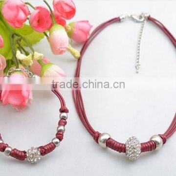 2016 foreign trade popular jewelry set wax rope small sweet wind set of chains