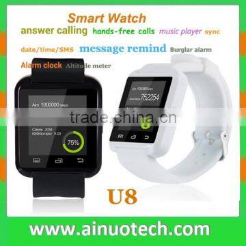 OLED android wrist watch U8 Plus mtk250X bluetooth watch for men fashion wristwatch