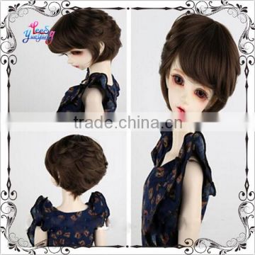 New style synthetic short wavy 1/4 bjd doll wigs