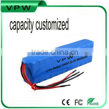 18650 9600mah 22.2v li-ion battery pack for electric bike