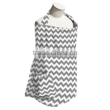 Woven Mulit Color Printing With Inside Pocket Buckle Adjustable Neck Strap Breastfeeding Apron