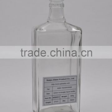 KDS0011 524ml retangle liquor bottle