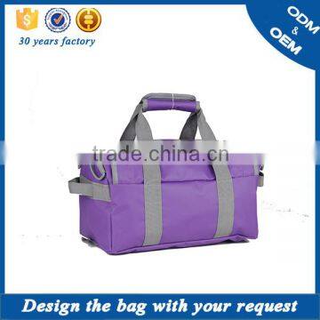 check gray travel kit bag