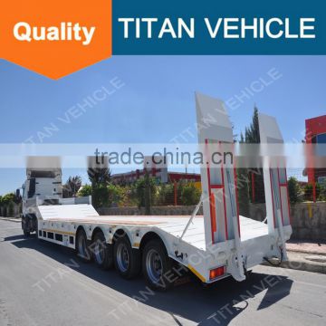 TITAN cheap 80 tons tri-axle low loader semi trailer for sale