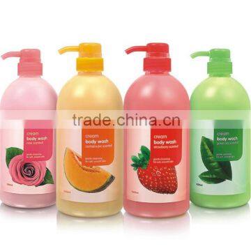 essential aroma oil shower gel liquid soap cosmetics OEM factory in china baby body wash shower