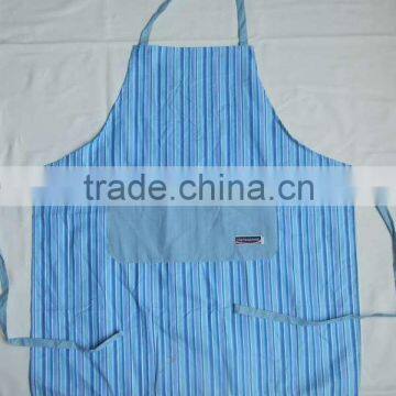 cotton canvas blue striped aprons