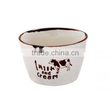 Wholesale Customized Logo imitation emamel ceramic coffee cup