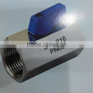 Mini ball valve F/F B101S,1000PSI/fn63,passed PED97/23/EC(0035),AD2000-WO