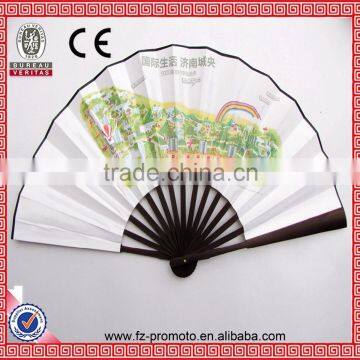 Custom Printing Chinese Traditional Hand Hold Bamboo Cloth Fan