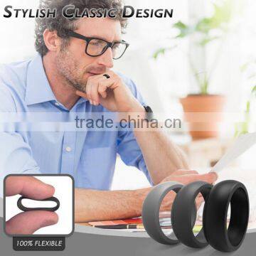 100% Premium Silicone Wedding Band,High Performance Men's Silicone Wedding Ring photo-5