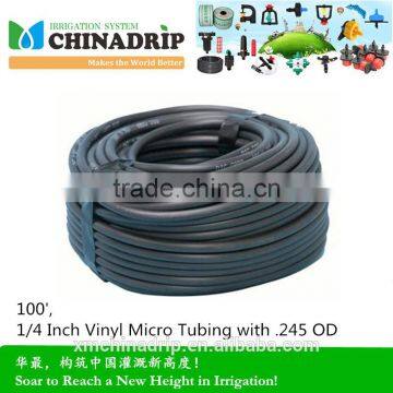 China 1/4 Inch Vinyl Micro Tubing with .245 OD drip pipe Drip irrigation