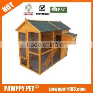 Chinese cheap wooden chicken coop with large run