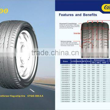 UHP tire comforser flag-ship tire with high quality and all certificates 205/45ZR17