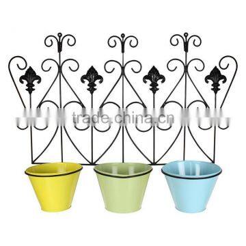 Wall Set Of 3Pot Stand With Pot