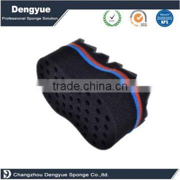 8shape Ellipse Double Sides Print Logo Custom Shape Hair Curl Twists Sponge