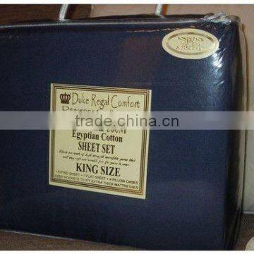 KING SIZE SHEETS 1600 TC DEEP POCKET 6 PC SHEET SET W/ 4 PILLOWCASES NAVY BLUE