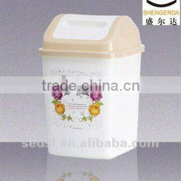 refreshing square houseware or office plastic bin, trash can