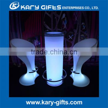 Certified & Hot sale lighted cube/round illuminated led drinking BAR table event furniture designs