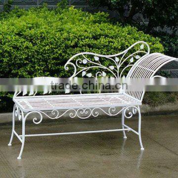 Cream garden antique french chaise lounge