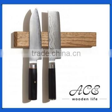 Solid wood knife rack with megnets Wooden Knives Holder Kinfe Shelf