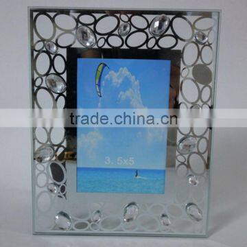 2015 European style glass mirror photo frame wholesale on promotion
